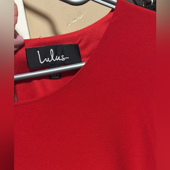 Lulu's Vibrant Red Ruffle Dress - Picture 2 of 2